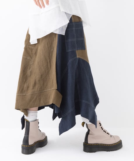 バックラップパンツ〈麻〉