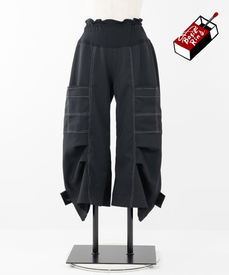 Basic Rin タックタックパンツ〈冬の黒〉 【ご注文いただいてからの制作】