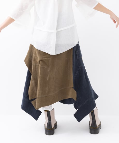 バックラップパンツ〈麻〉
