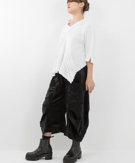 Basic Rin タックタックパンツ〈ベロア〉【ご注文いただいてからの制作】