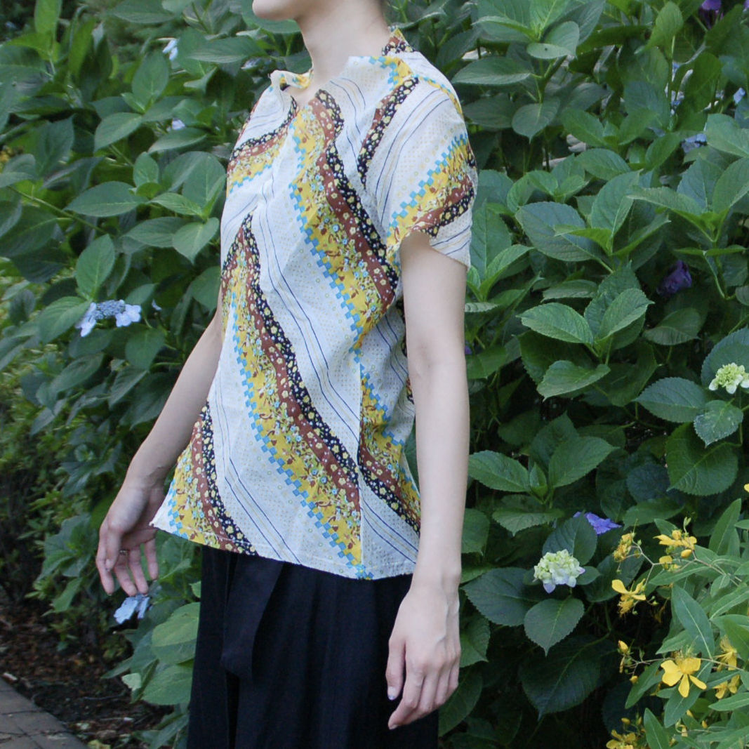 燐シャツ 半袖 〈オレンジチェック〉 | Rin web shop