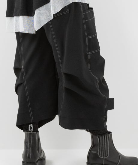 Basic Rin タックタックパンツ〈冬の黒〉 【ご注文いただいてからの制作】