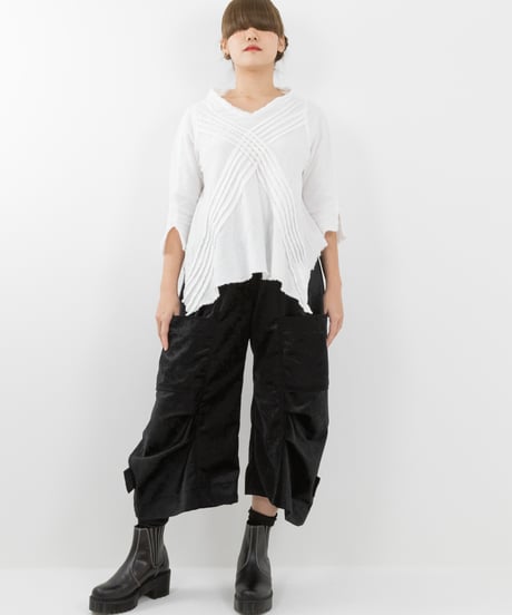 Basic Rin タックタックパンツ〈ベロア〉【ご注文いただいてからの制作】