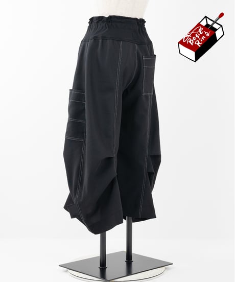 Basic Rin タックタックパンツ〈冬の黒〉 【ご注文いただいてからの制作】