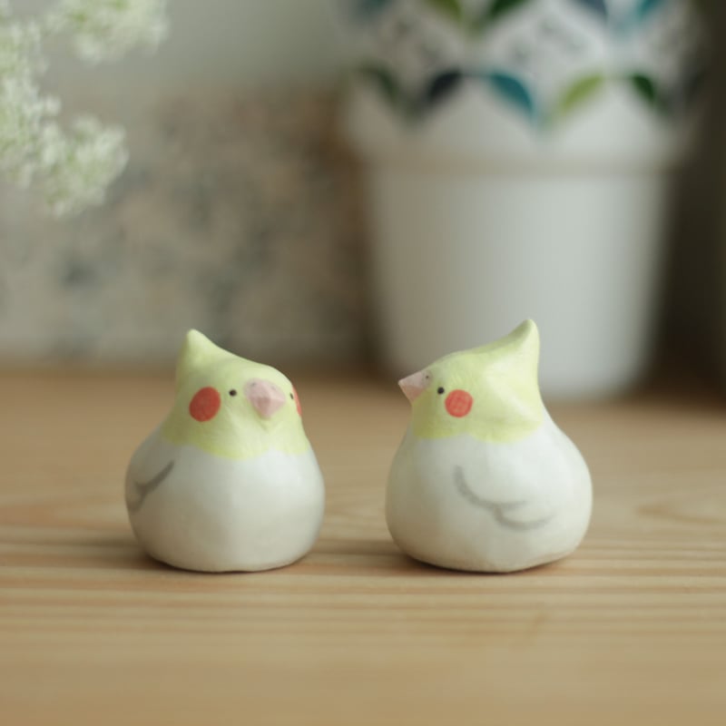 オカメインコ（グレー / ホワイト） | 陶ノ鳥 ひよこや