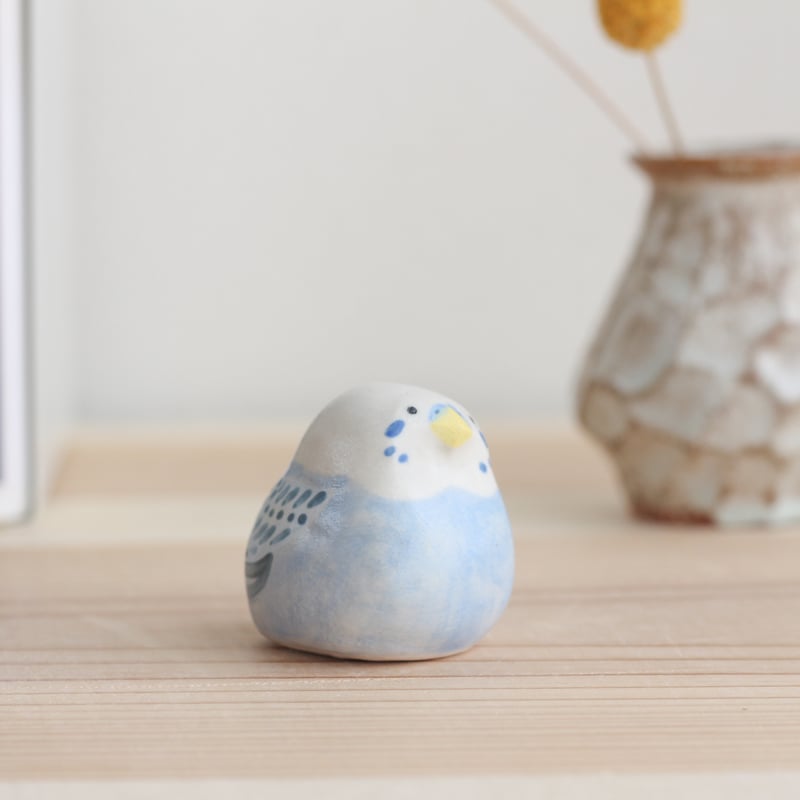 リアル セキセイインコ 中雛 オパーリン オーダー品 セキセイインコ /オパーリンブルー（オス・メス） | 陶ノ鳥 ひよこや