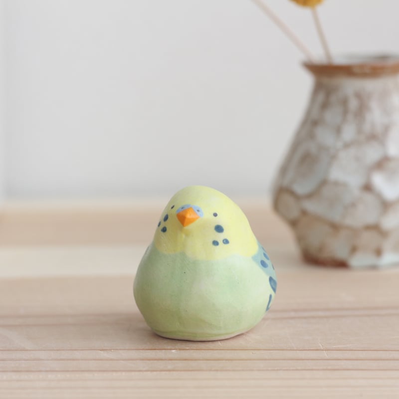 希少 ダール イェンセン セキセイインコ グリーン 鳥 フィギュリン L3】即決 希少 ダール イェンセン Dahl Jensen セキセイインコ