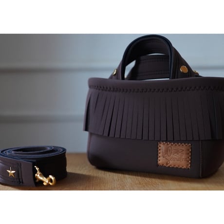 Lozz Sandra / Fringe Mini Totebag _(BROWN)