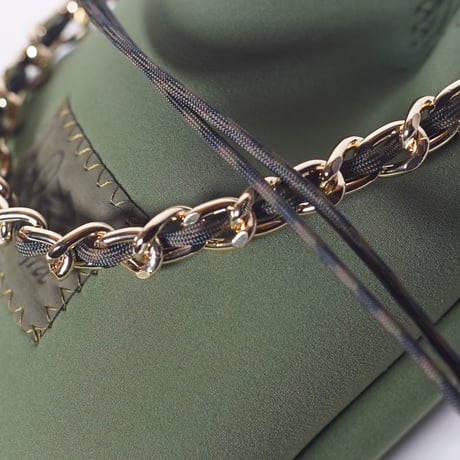 Lozz Sandra/Flow Chain Pouch_Khaki(Gold)
