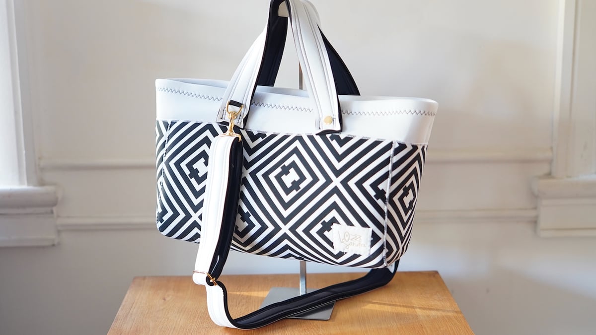 Lozz Sandra / Big Totebag (R/hombus x Black) | 