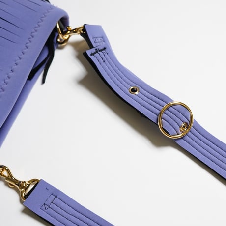 Lozz Sandra Mini Fringe Shoulder Bag / Lavender x C grey