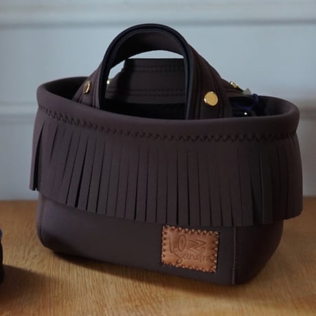 Lozz Sandra / Fringe Mini Totebag _(BROWN)