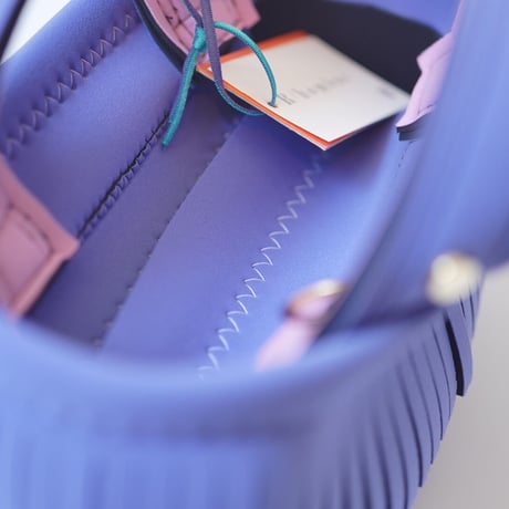 <受注＞Lozz Sandra Fringe Mini Tote Bag / Lavender × pink