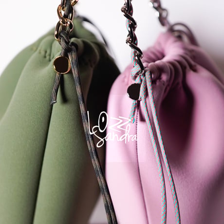 Lozz Sandra/Flow Chain Pouch_B pink(Silver)