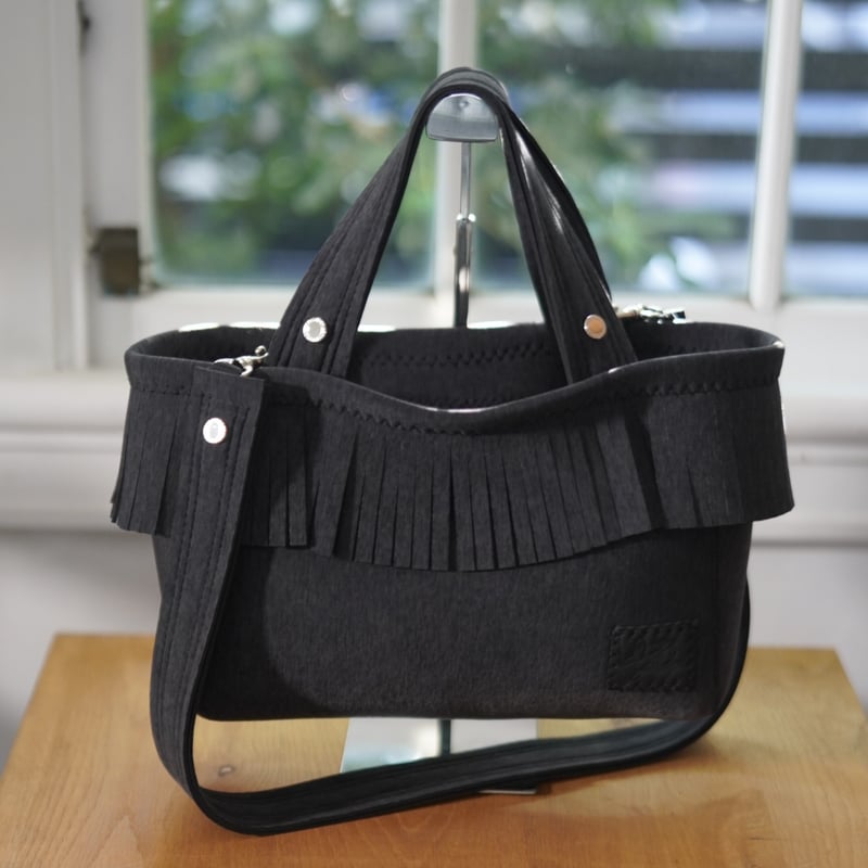 受注＞Lozz Sandra/fringe tote bag/Ash grey | R/ho