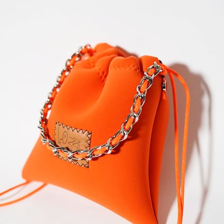 Lozz Sandra/Flow Chain Pouch_Orange_(Silver)