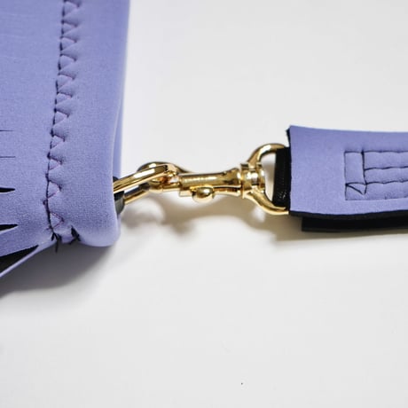 Lozz Sandra Mini Fringe Shoulder Bag / Lavender x C grey