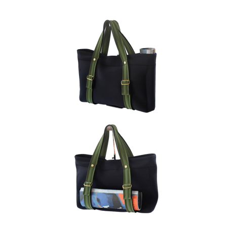 Lozzsandra | ZAG Totebag (Khaki x gold )+zip pocket