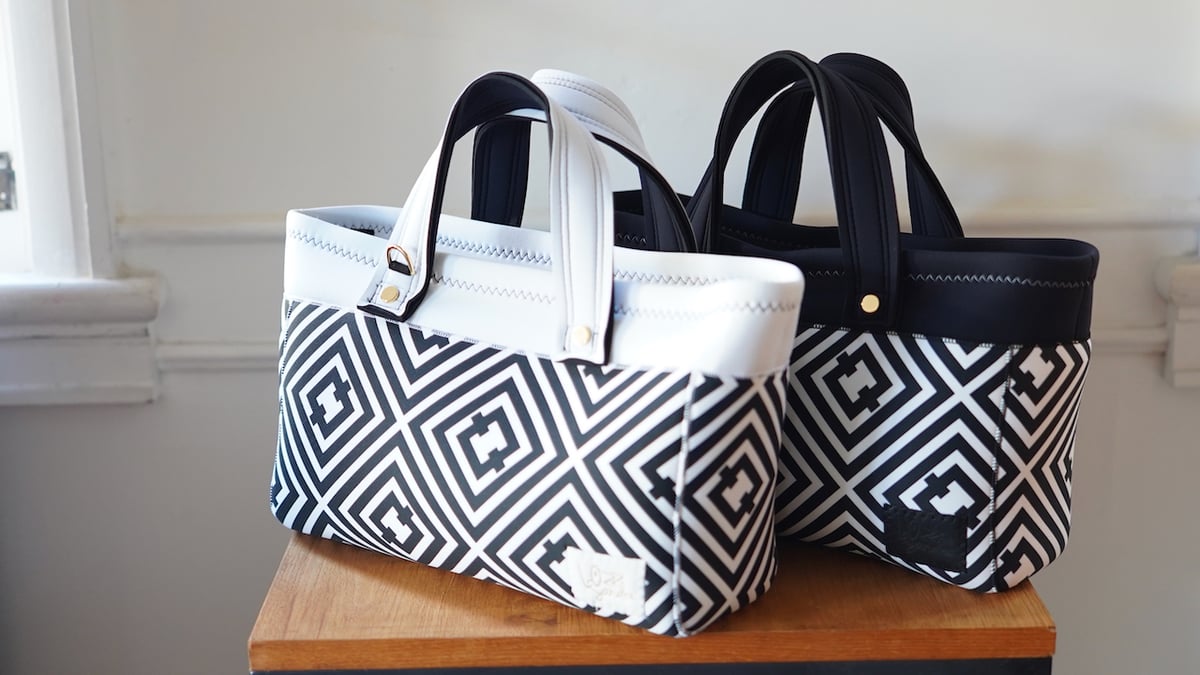 受注受付】Lozz Sandra / Big Totebag (R/hombus x Bla