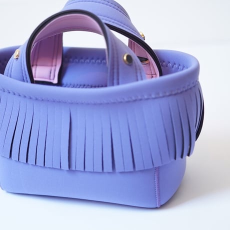 <受注＞Lozz Sandra Fringe Mini Tote Bag / Lavender × pink