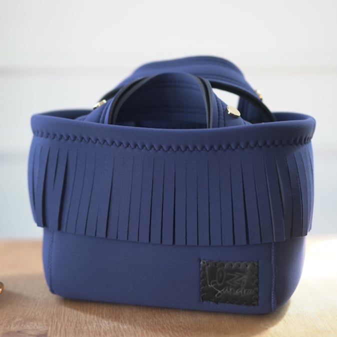 Lozz Sandra / Fringe Mini Totebag _(NAVY) | R/h