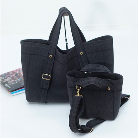 Lozz Sandra / “ZAG” TOTEBAG (AshBlack x Gold)