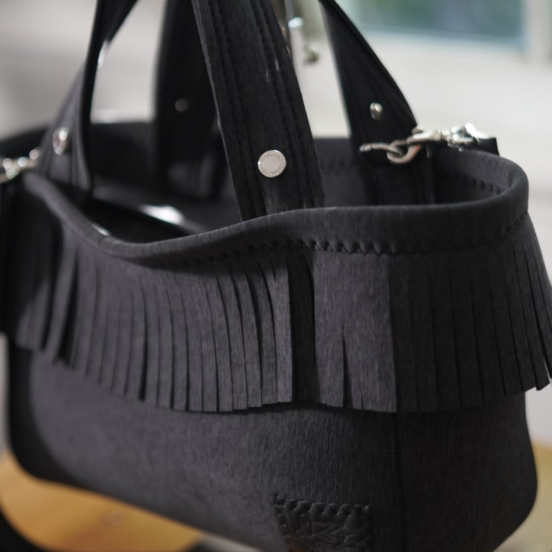受注＞Lozz Sandra/fringe tote bag/Ash grey | R/ho
