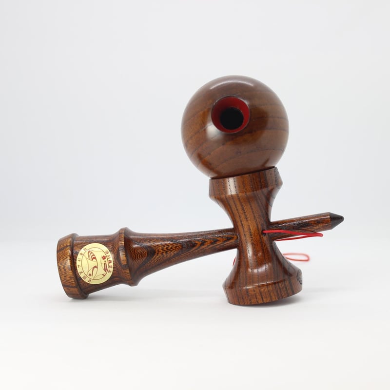 大空 漆仕立て（けやき） 赤 | 山形工房けん玉SHOP