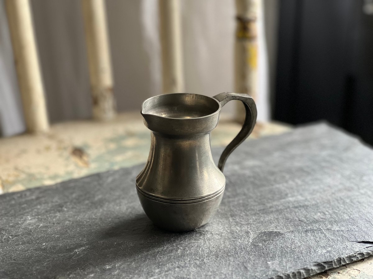 フランスアンティーク ピューター製 ピッチャー ジャグ ポット 花器 ブロカント フランスアンティーク ピューター・ジャグ | kiccorie