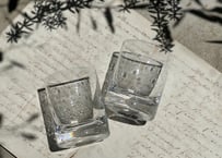 アンティーク　気泡グラス