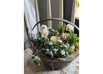 寄植え　アイアンバスケット