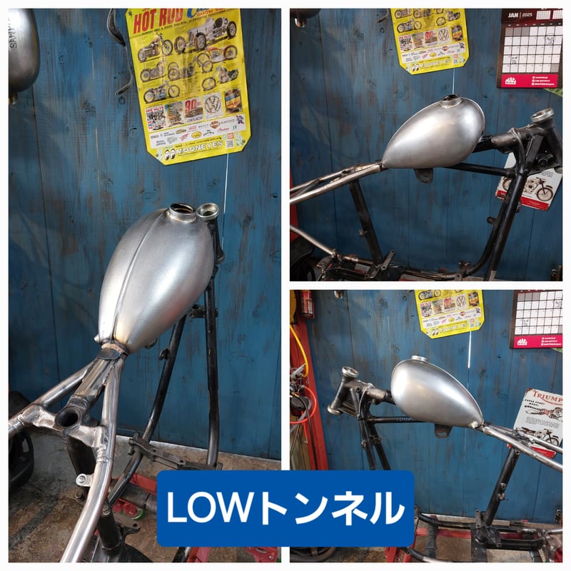 ピーナッツタンク ハイトンネル 当時物 ハーレー ナロー チョッパー ピーナッツ タンク 穴?穴 約43.5cm 幅 約