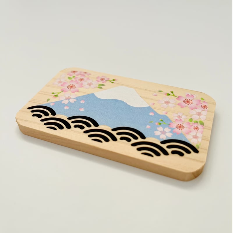 しずおか富士山セット 切り絵レターセット 2種＋ヒノキのマグネット3種