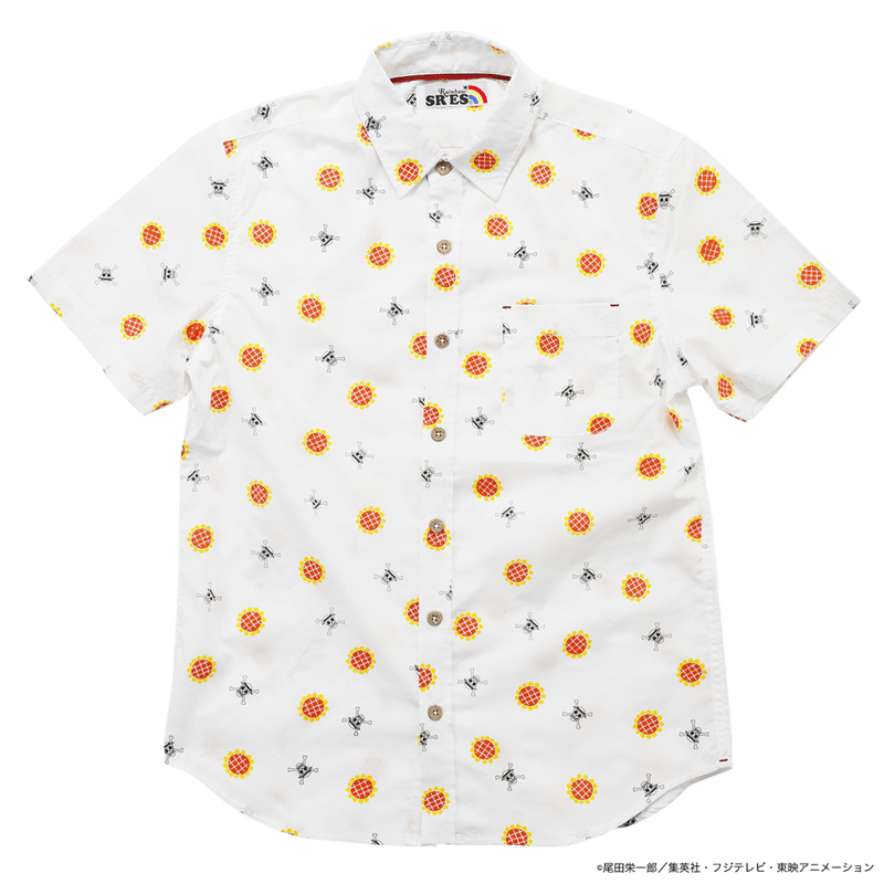 ワンピース　one piece アロハシャツ　mサイズ ONE PIECE×SR'ES RAINBOW】アロハシャツ | TOKYO A store