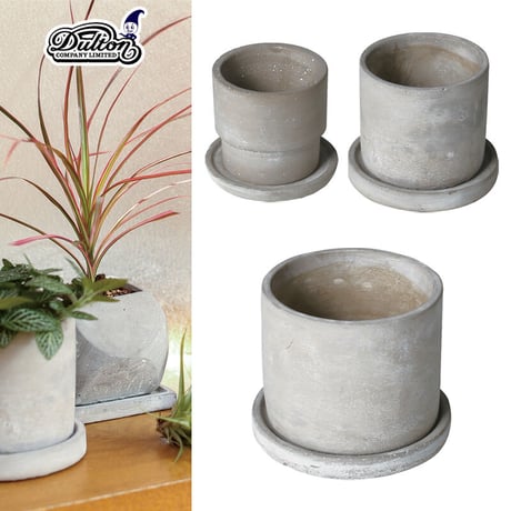 ■ダルトン■■2021SS　新作■　Cement pot　Round 　Mサイズ　ミニサボテン　多肉植物