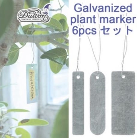 野菜やお花など植物の名前を書いておくラベル。　Galvanized plant marker　6pcsセット
