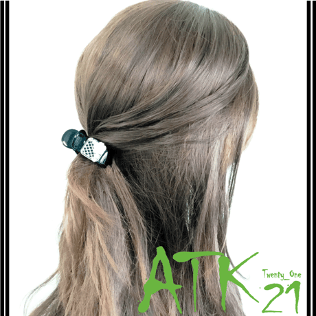 カメリア モノトーン パール ライトストーン バンスクリップ レディース 簡単ヘアアレンジ ヘアアクセサリー