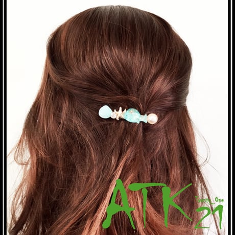 海モチーフ ヘアクリップ フィッシュ スターフィッシュ ヒトデ  シェル 貝殻 パール ビジュー ダッカール レディース ヘアアクセサリー：HD170205