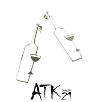 ワインボトル  シャンパングラス  おもしろピアス  スタッドピアス  ユニーク  個性的  メンズ  レディース  ユニセックス  アクセサリー