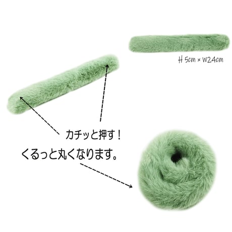 （1個売り）ふわもこ フェイクファー シュシュ カフス アームウォーマー ファーアクセサリー 小物 手首 ブレスレット ヘアアクセサリー