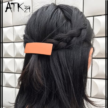 マットカラー スクエア パッチンピン パッチン留め 人気 可愛い 髪留め へアクリップ レディース ヘアアクセサリー：HPP191002(L)