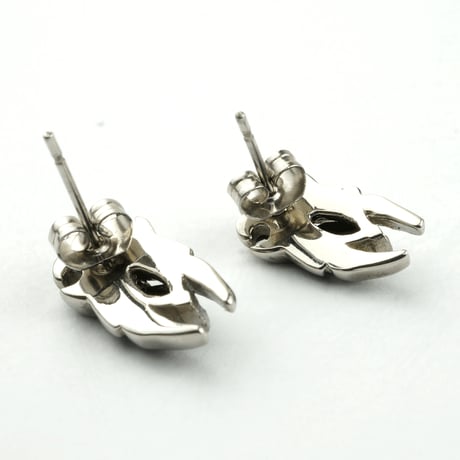 両耳用（2個セット） オニキス ストーン セミ スタッド ピアス メンズ レディース ステンレス シルバー ブラック アクセサリー