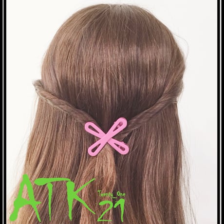 （2本セット) リボンモチーフ マットカラー ヘアクリップ ダッカール シンプル 無地 前髪 艶消し レディース ヘアアクセサリー 大人可愛い：HD170803