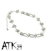結び目モチーフ チェーンアンクレット シンプルだけど存在感あり  メンズ レディース ユニセックス アクセサリー：AB190501