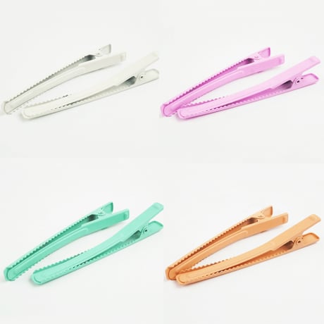 （2本セットSサイズ) パステルカラー クリップピン ダッカール シンプル 無地 前髪 艶消し レディース ヘアアクセサリー 大人可愛い：HD160801S