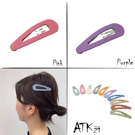 マットカラー トライアングル パッチンピン パッチン留め 人気 可愛い 髪留め へアクリップ レディース ヘアアクセサリー：HPP191005L