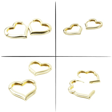 両耳用（2点セット）ハート Heart モチーフピアス フープピアス 可愛い 人気 おしゃれ 大人アクセ メンズ レディース ユニセックス アクセサリー：HPB190701
