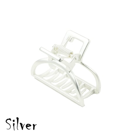 メタルフレーム バンスクリップ マット シルバー ゴールド トライアングル シンプル 上品 へアクリップ 髪留め 大人アクセ レディース ヘアアクセサリー：HBM190901