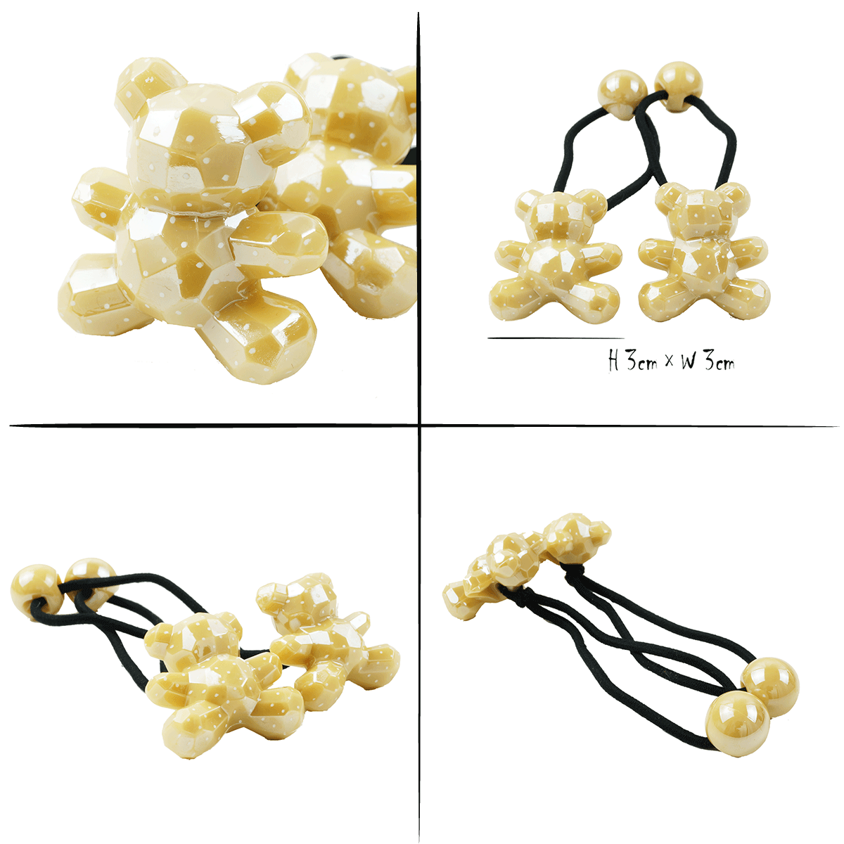 2点セット） ベアー cute くまちゃん 子供用ヘアゴム