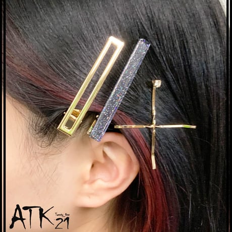 (4点セット）スクエア  シンプル オープンスクエア ヘアピン ビジュー  ヘアクリップ ダッカール 髪留め  しっかりホールド 簡単ヘアアレンジ レディース ヘアアクセサリー